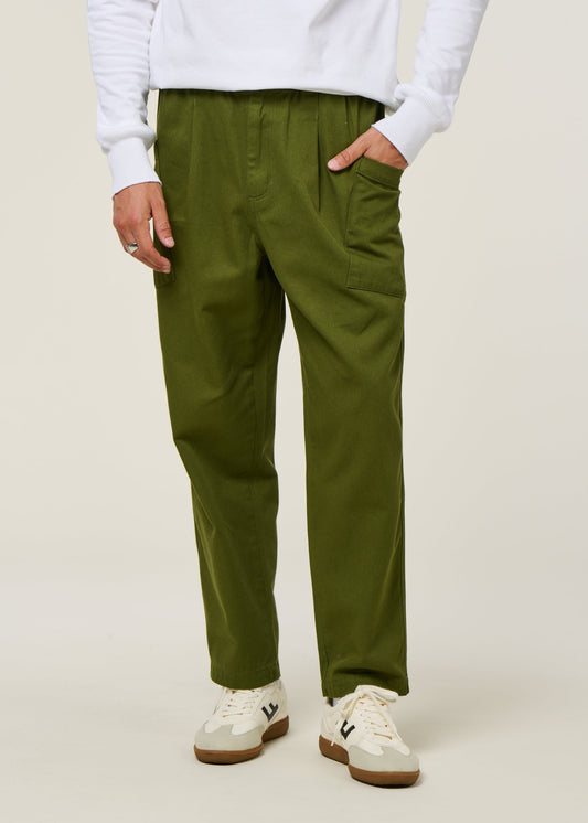 Pantalon large cargo en coton bio | vert "green max pants"
