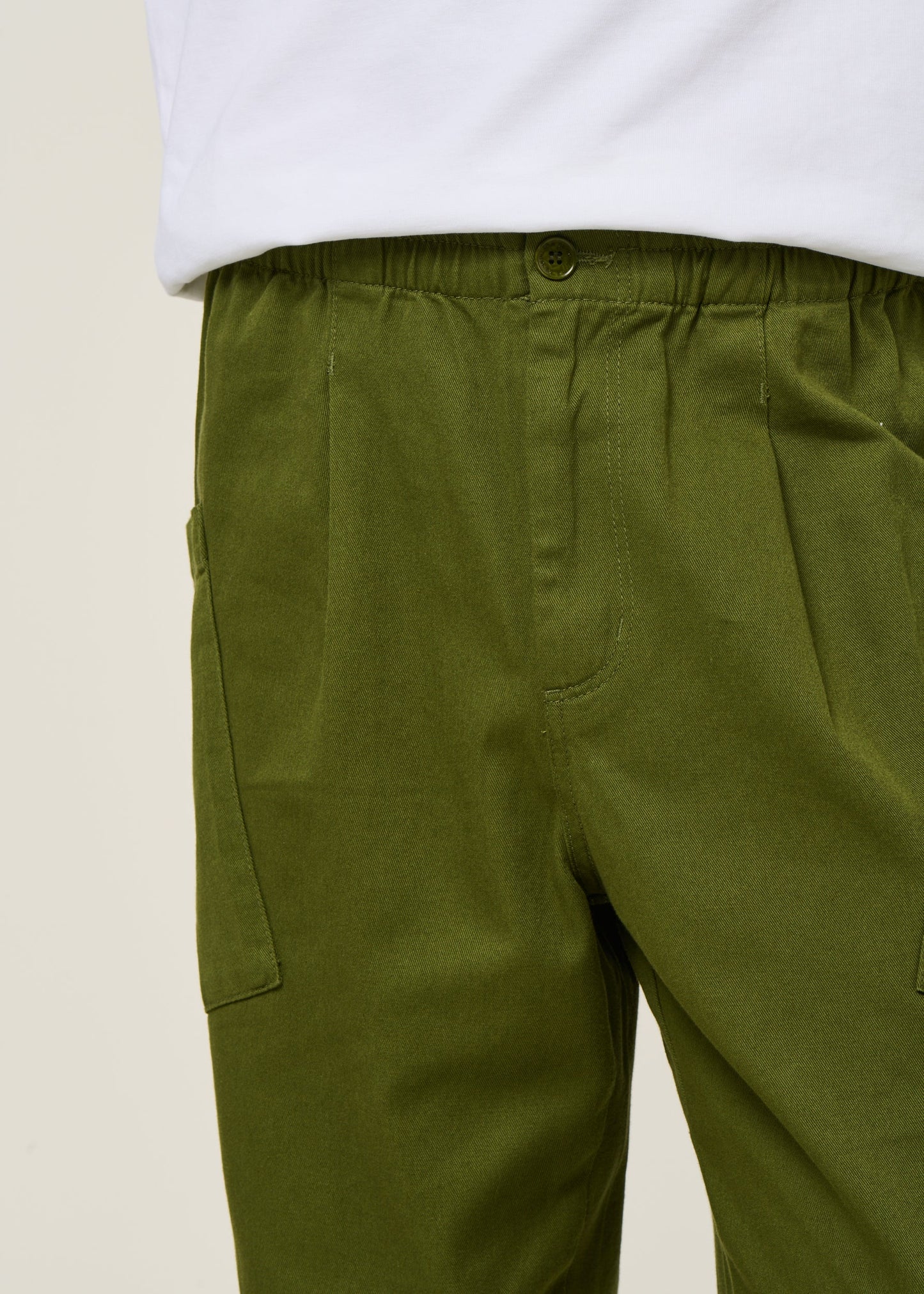 Pantalon large cargo en coton bio | vert "green max pants"