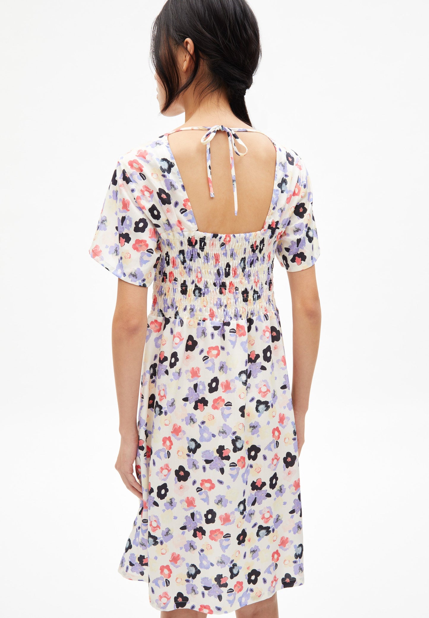 Robe à motifs tissée en tencel - heraa sketch of off white