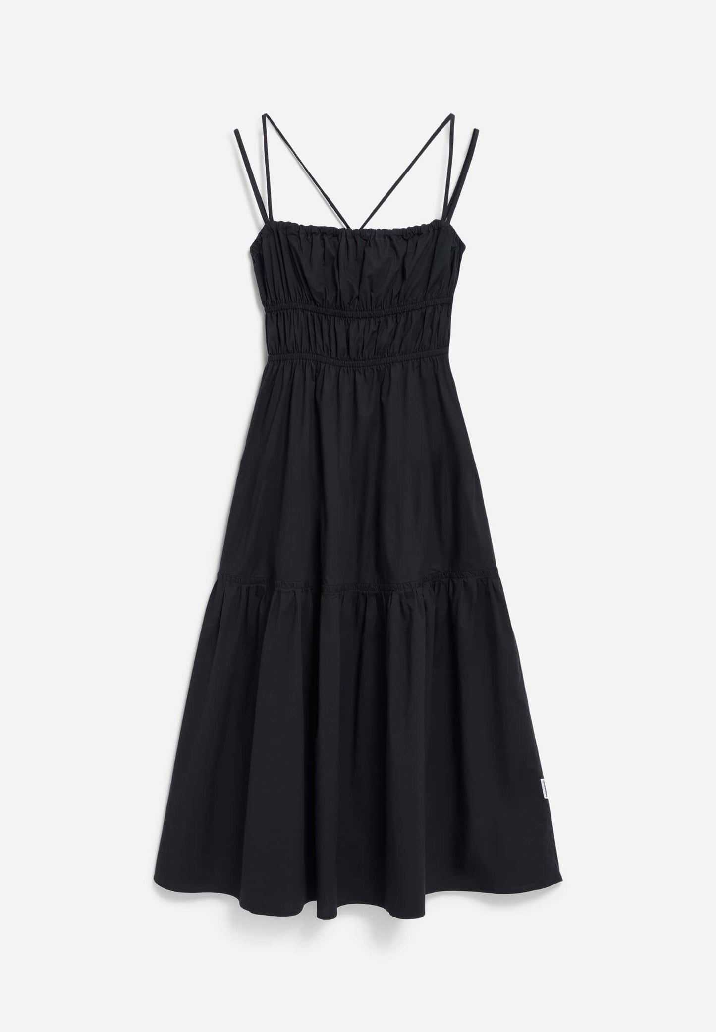 Robe tissée en coton bio  | noir "hetmalaa - black"