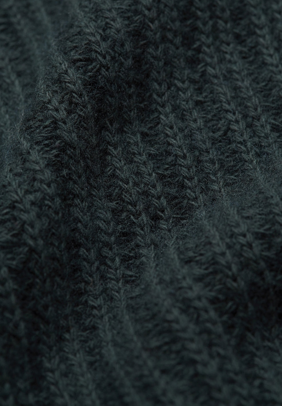 Pull en maille vert bouteille en coton bio et laine bio - Hinaa
