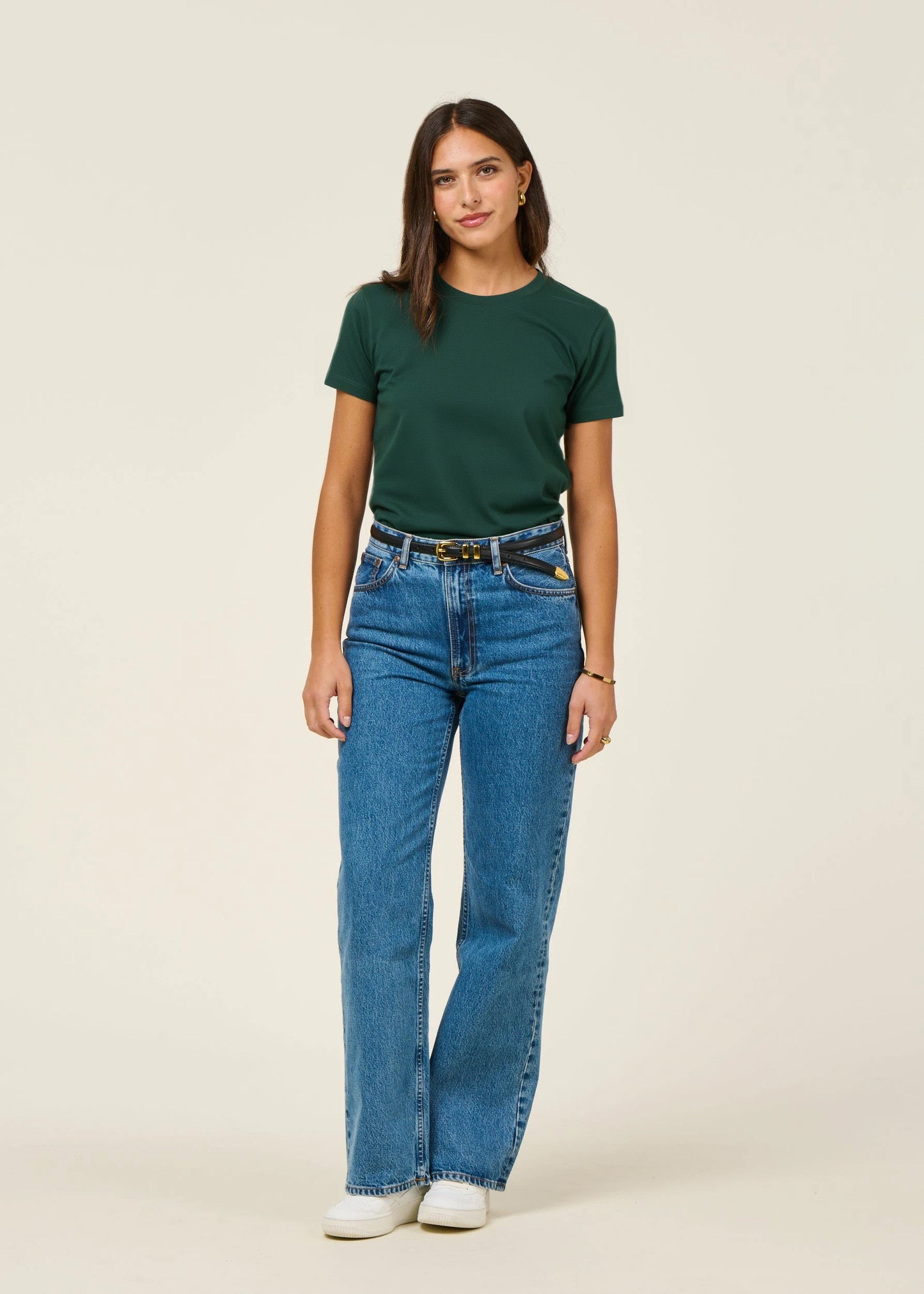 T-shirt classique en coton bio | vert forêt