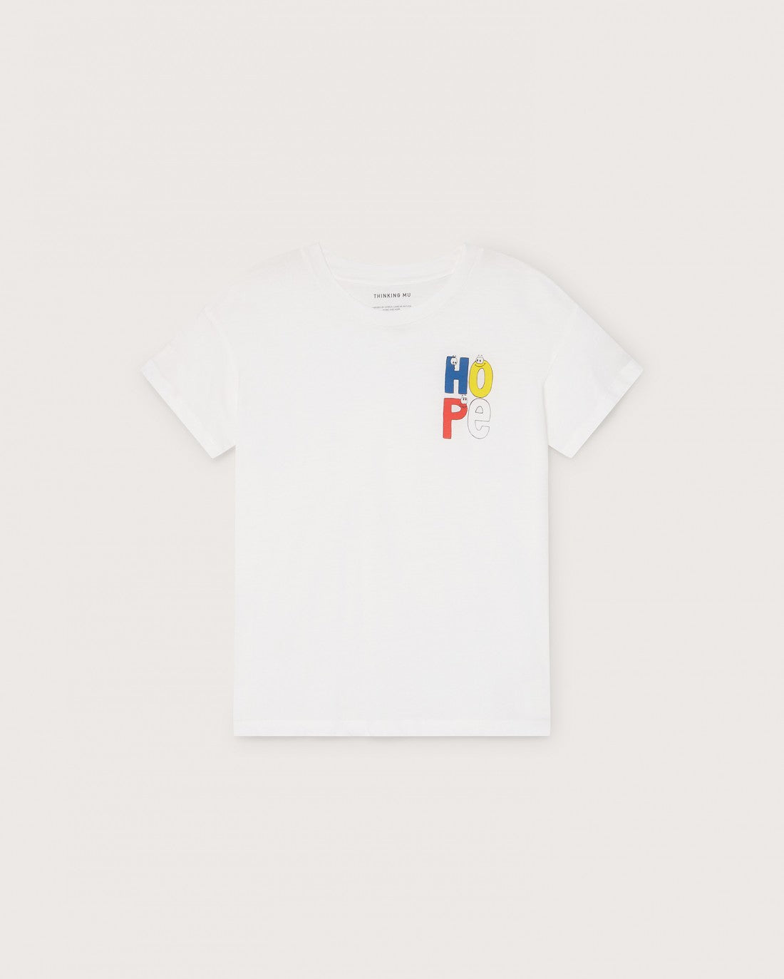 T-shirt imprimé blanc en coton bio - Hope