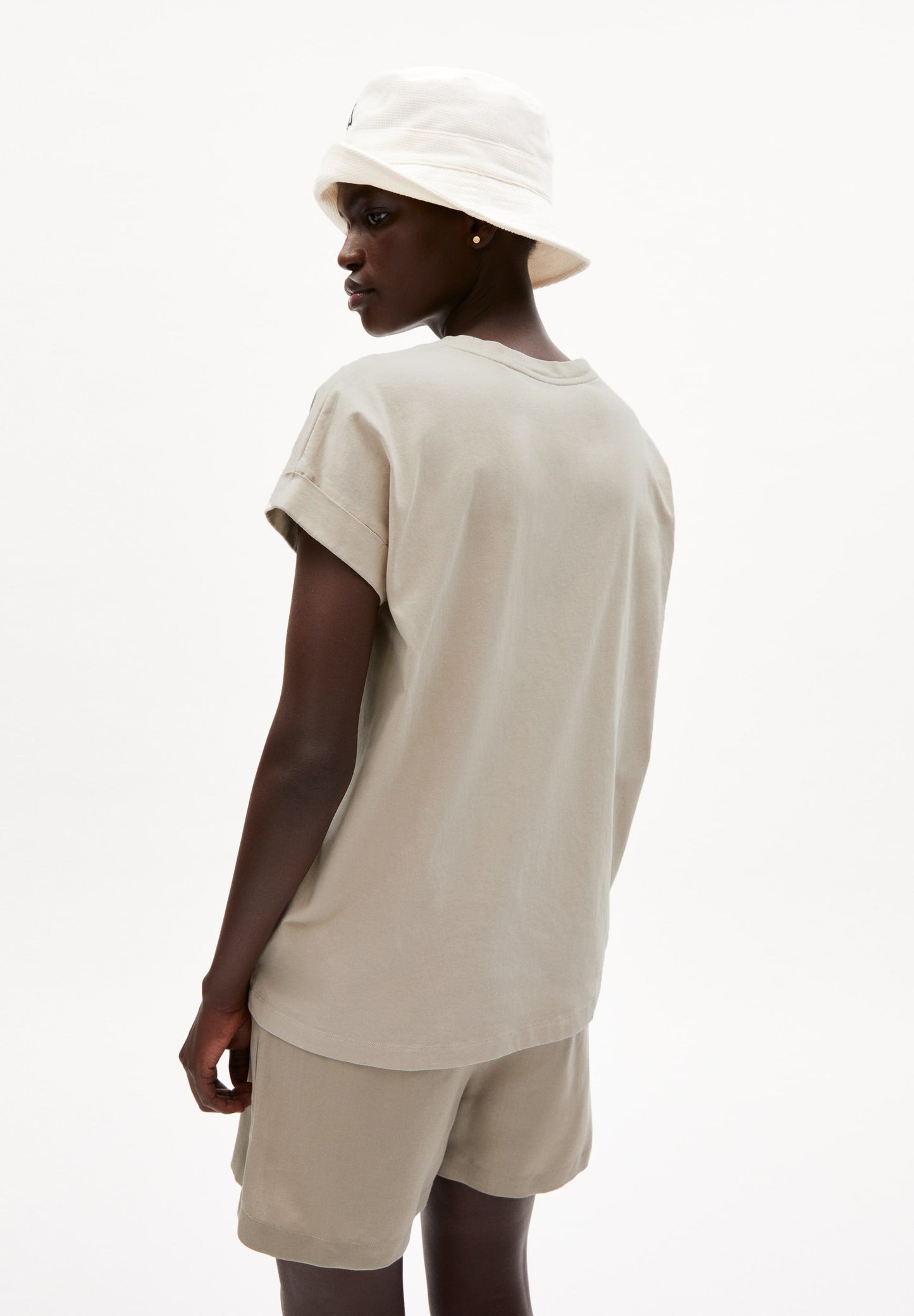 T-shirt beige en coton bio - idaara light desert