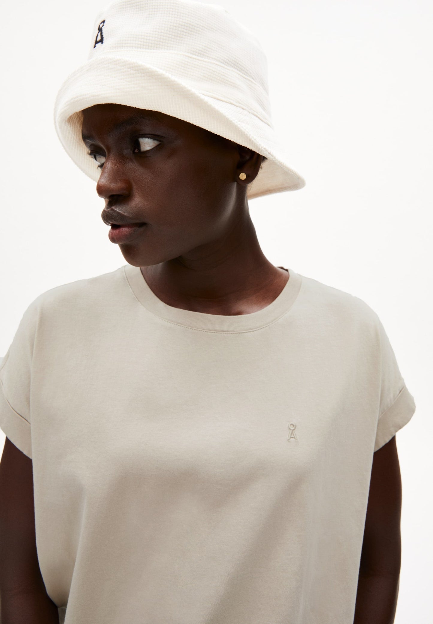 T-shirt beige en coton bio - idaara light desert