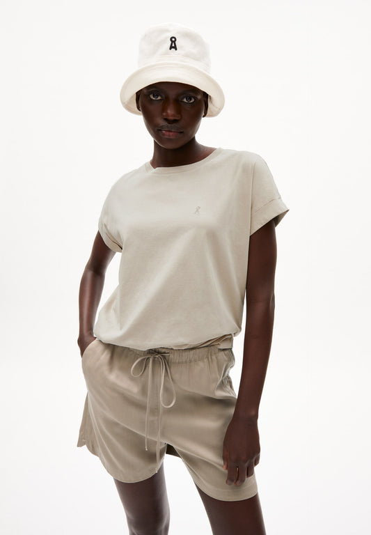 T-shirt beige en coton bio - idaara light desert