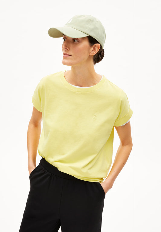 T-shirt en coton bio | jaune "idaara armedangels yellow light"
