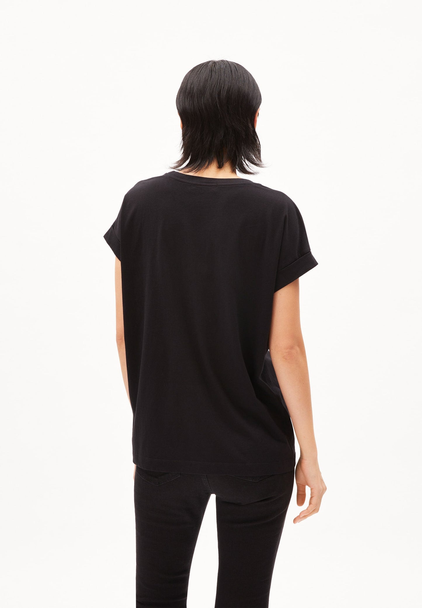 T-shirt en coton bio | noir "idaara black"
