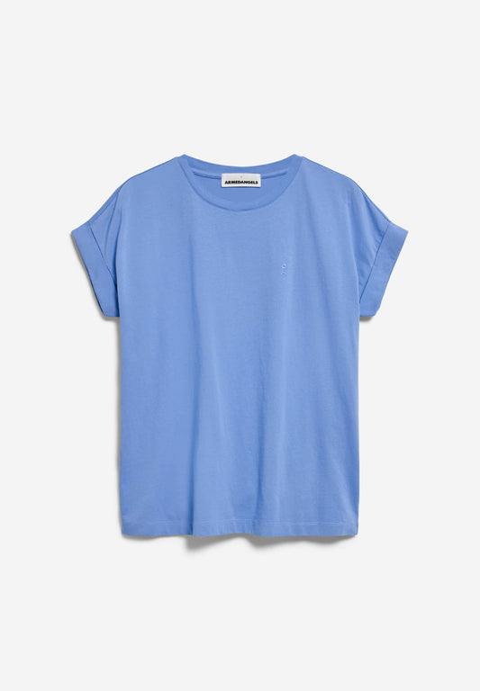T-shirt en coton bio | Bleu "idaara blue bloom"