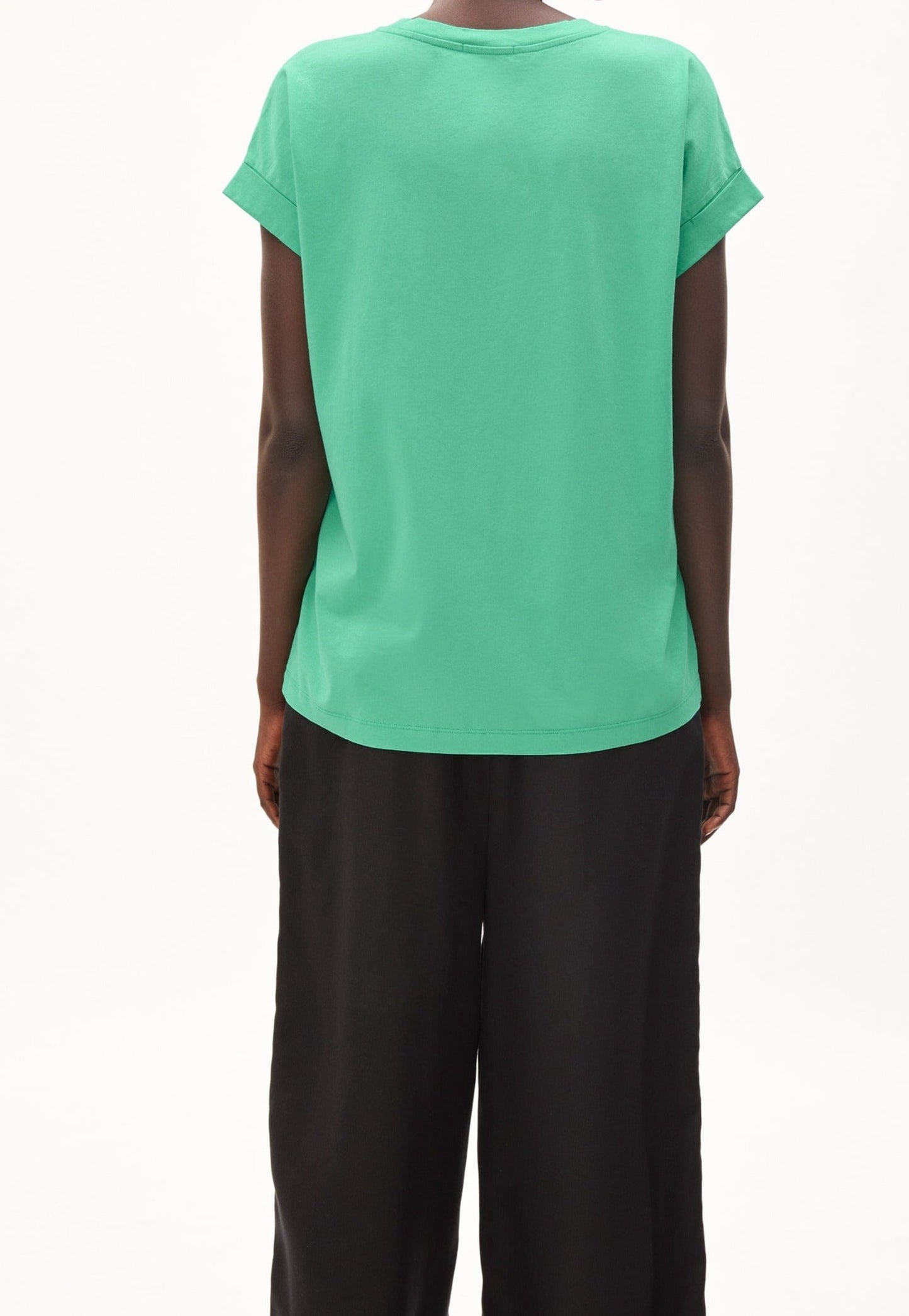 T-shirt vert en coton bio - idaara bright lime