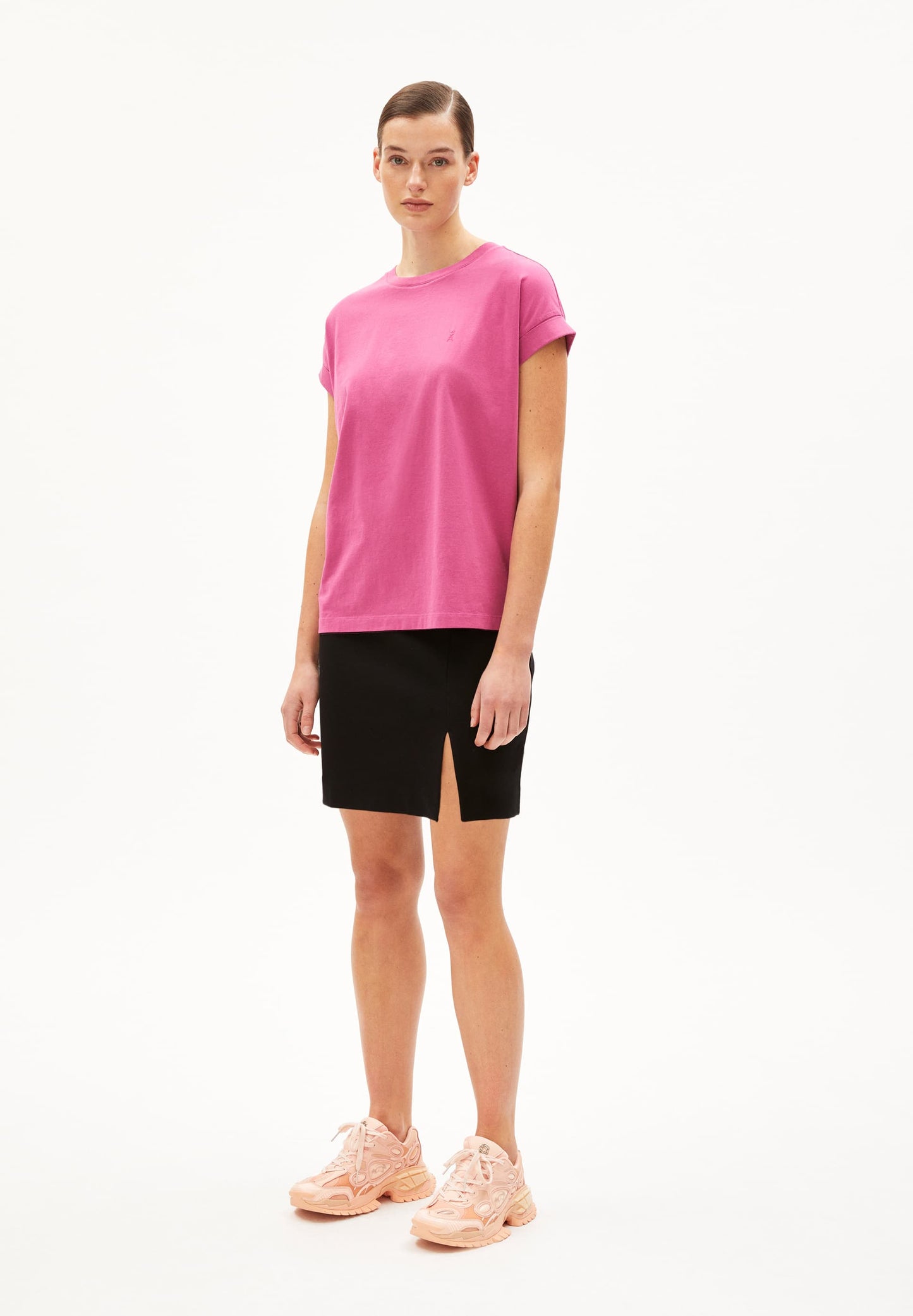 T-shirt en coton bio | rose "idaara crushed berry"