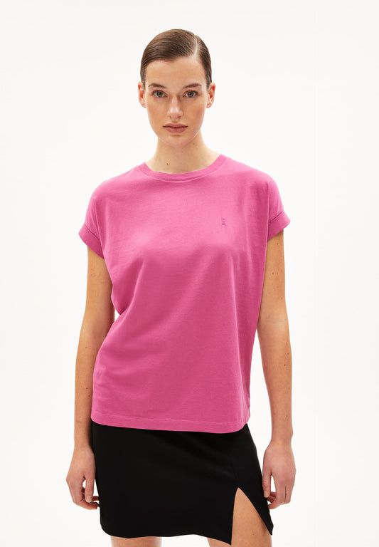 T-shirt en coton bio | rose "idaara crushed berry"