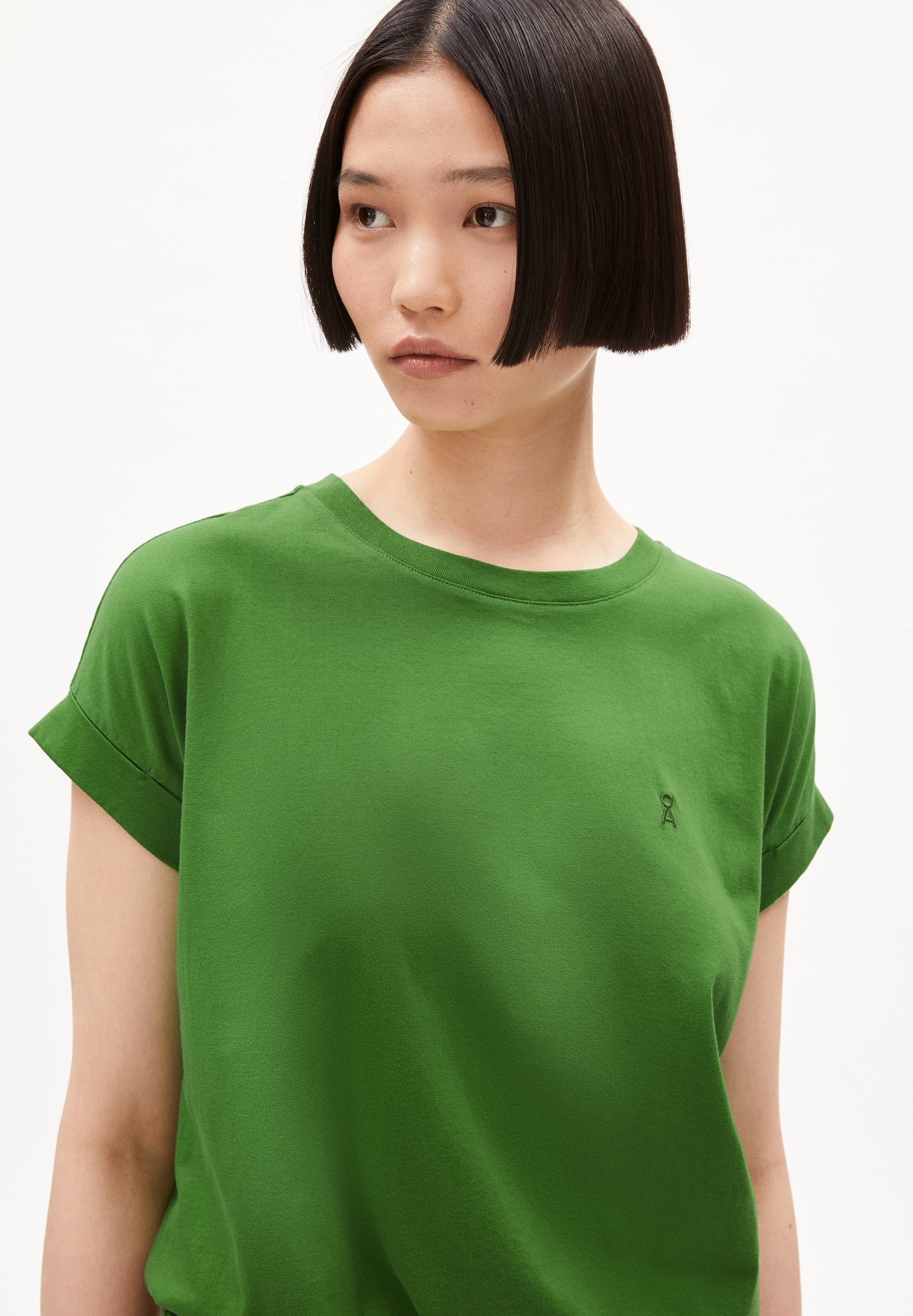 T-shirt en coton bio | vert "idaara ivy green"