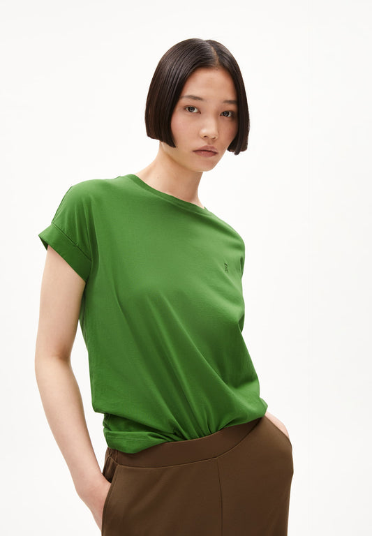 T-shirt en coton bio | vert "idaara ivy green"
