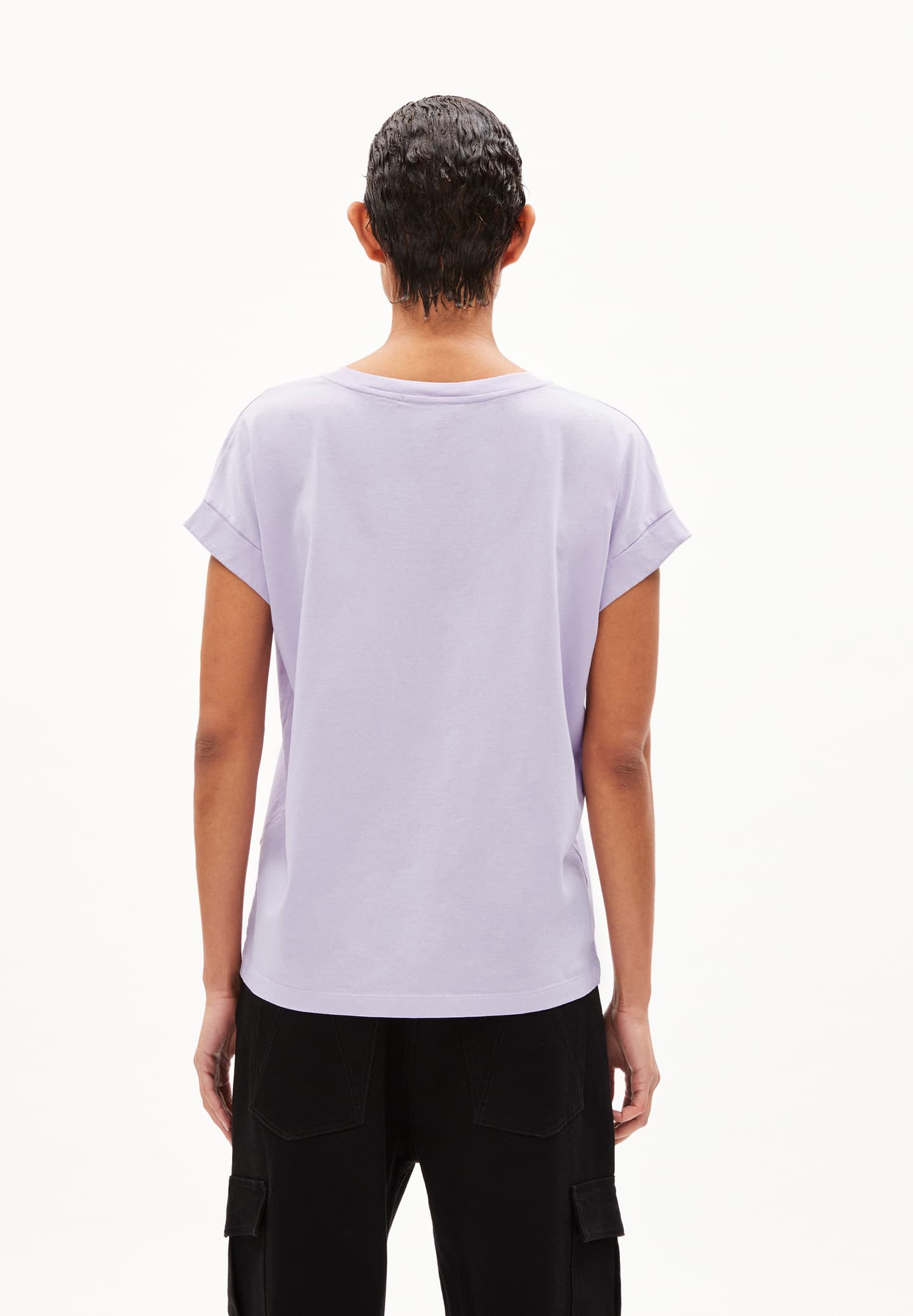 T-shirt en coton bio | Lilas "idaara lavender light"