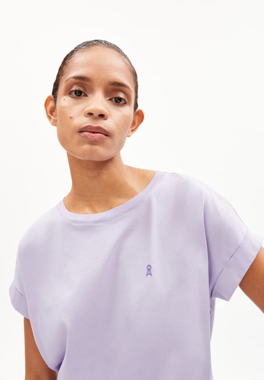 T-shirt en coton bio | Lilas "idaara lavender light"