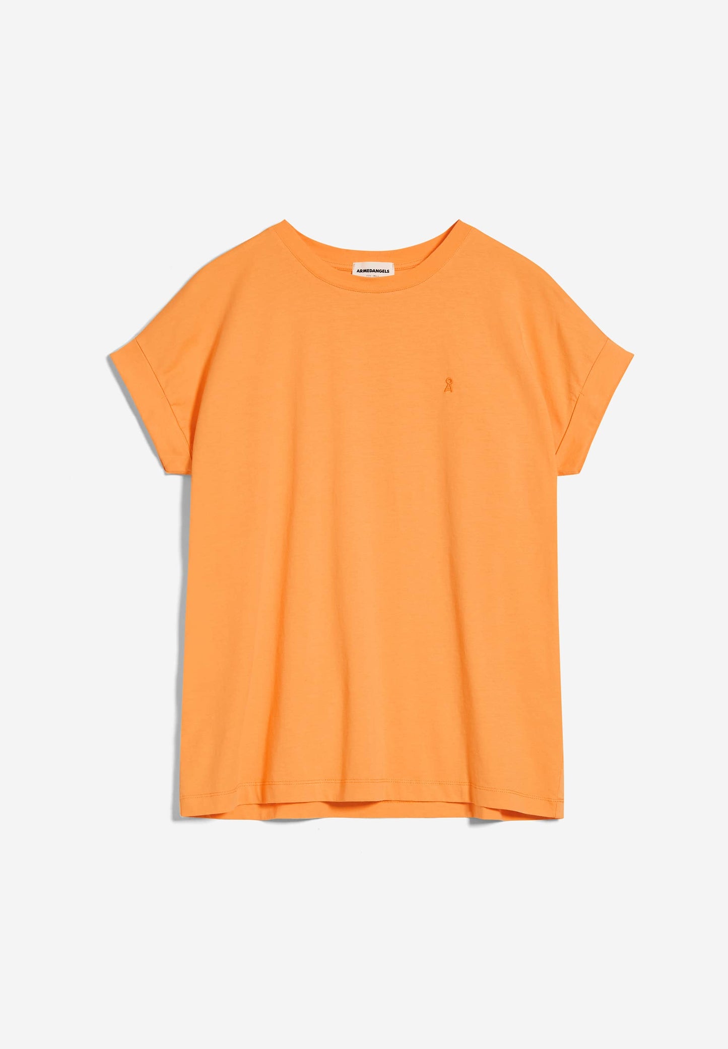 T-shirt orange en coton bio - idaara mangorange