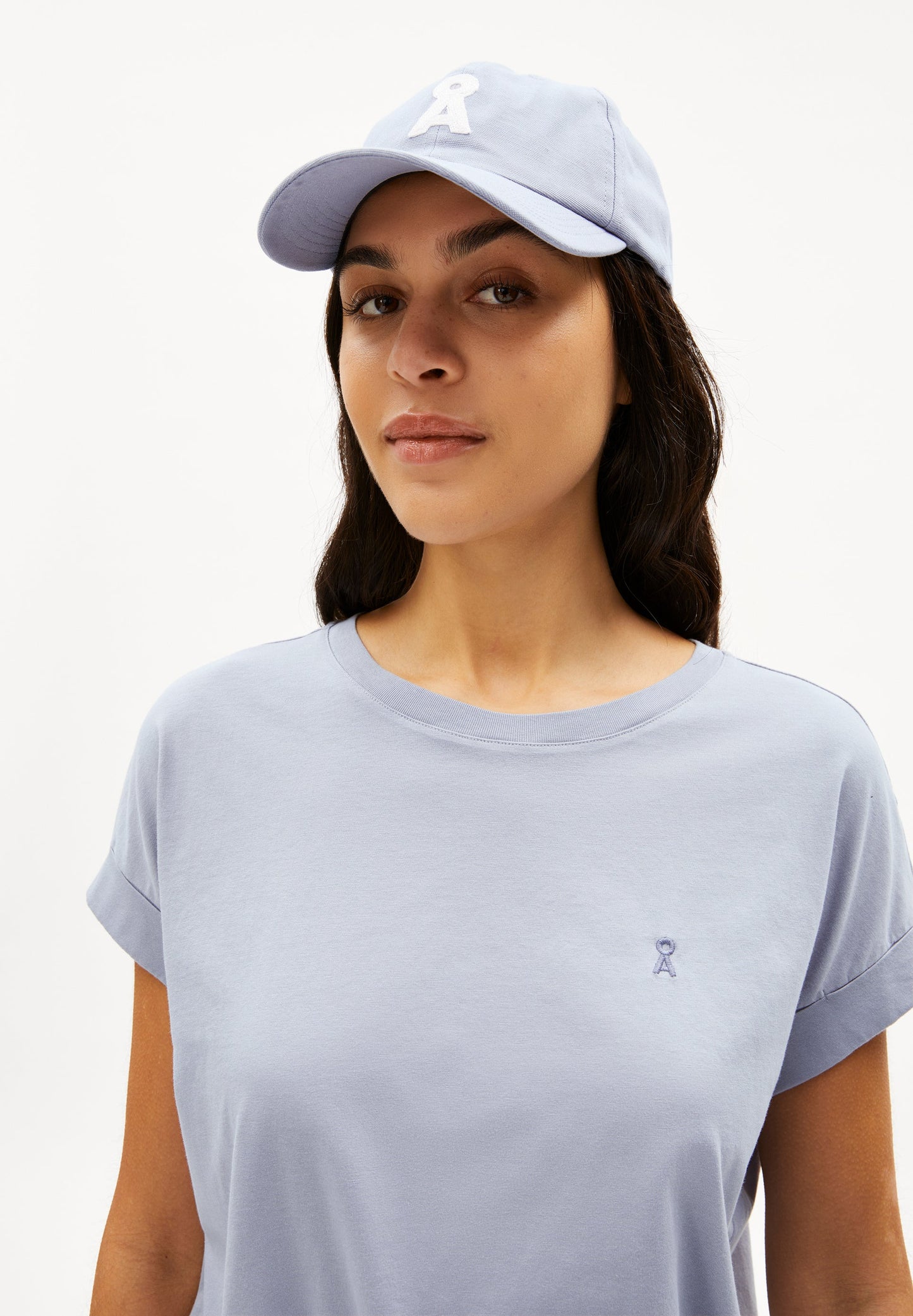 T-shirt en coton biologique | gris "idaara - misty morning"
