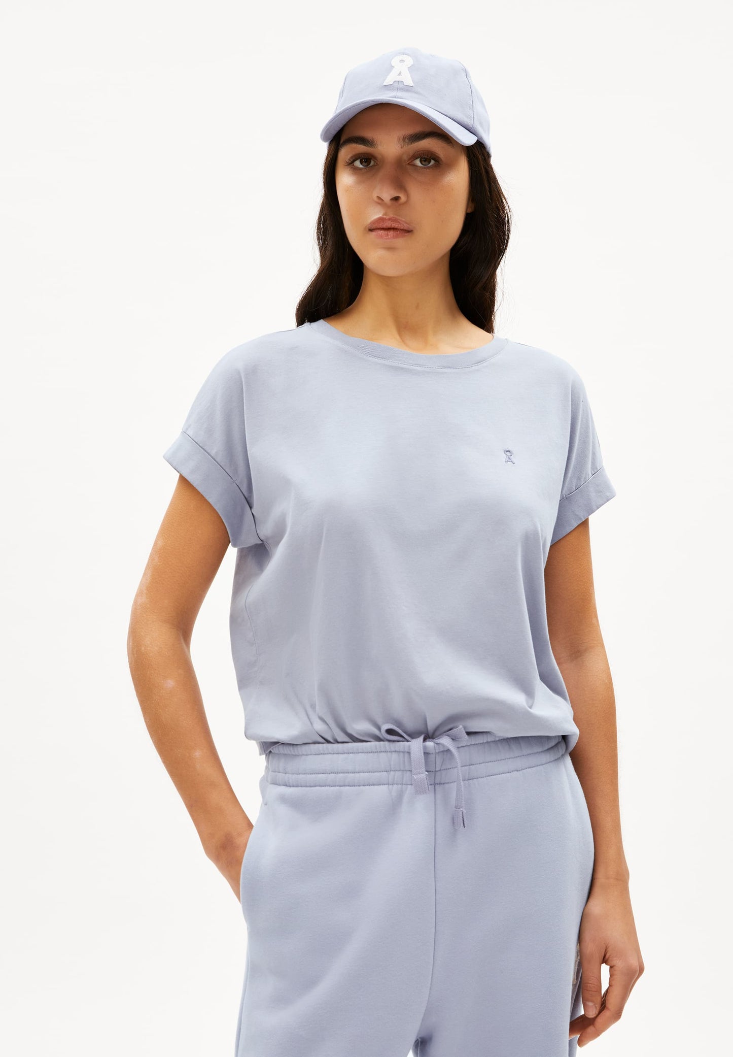 T-shirt en coton biologique | gris "idaara - misty morning"