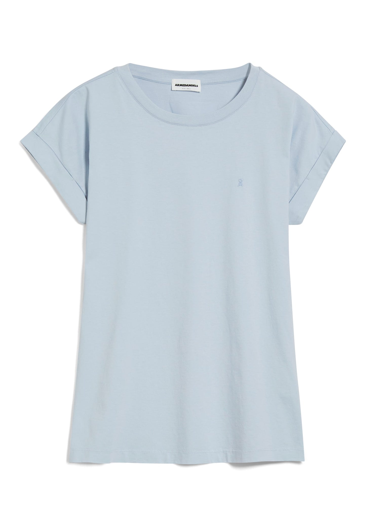 T-shirt bleu ciel en coton bio - idaara morning sky