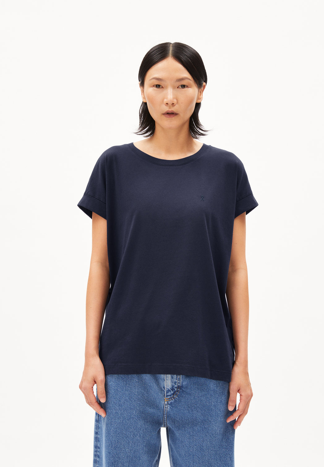 T-shirt en coton bio | marine "idaara night sky"