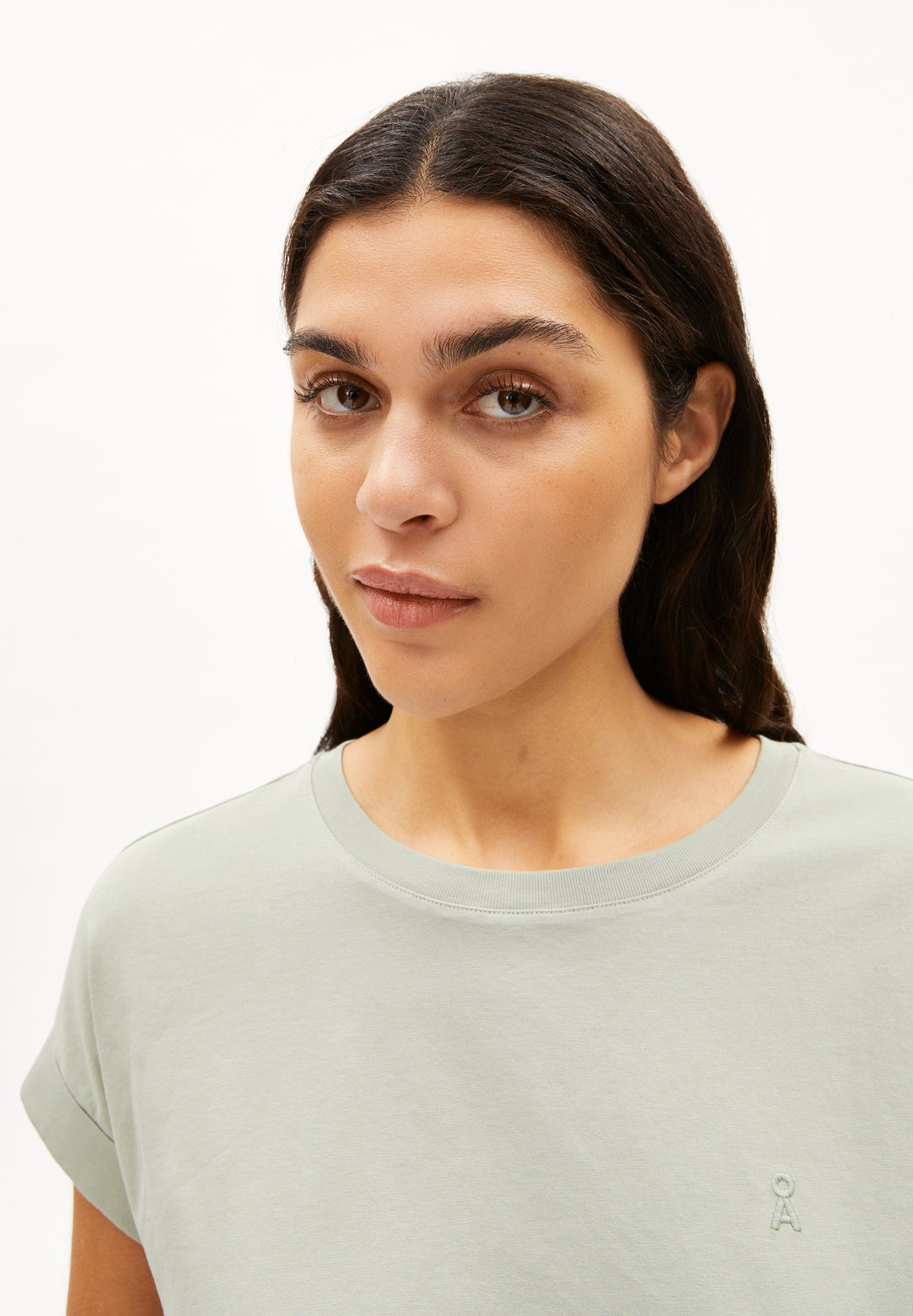 T-shirt en coton biologique | vert "Idaara - seagreen"