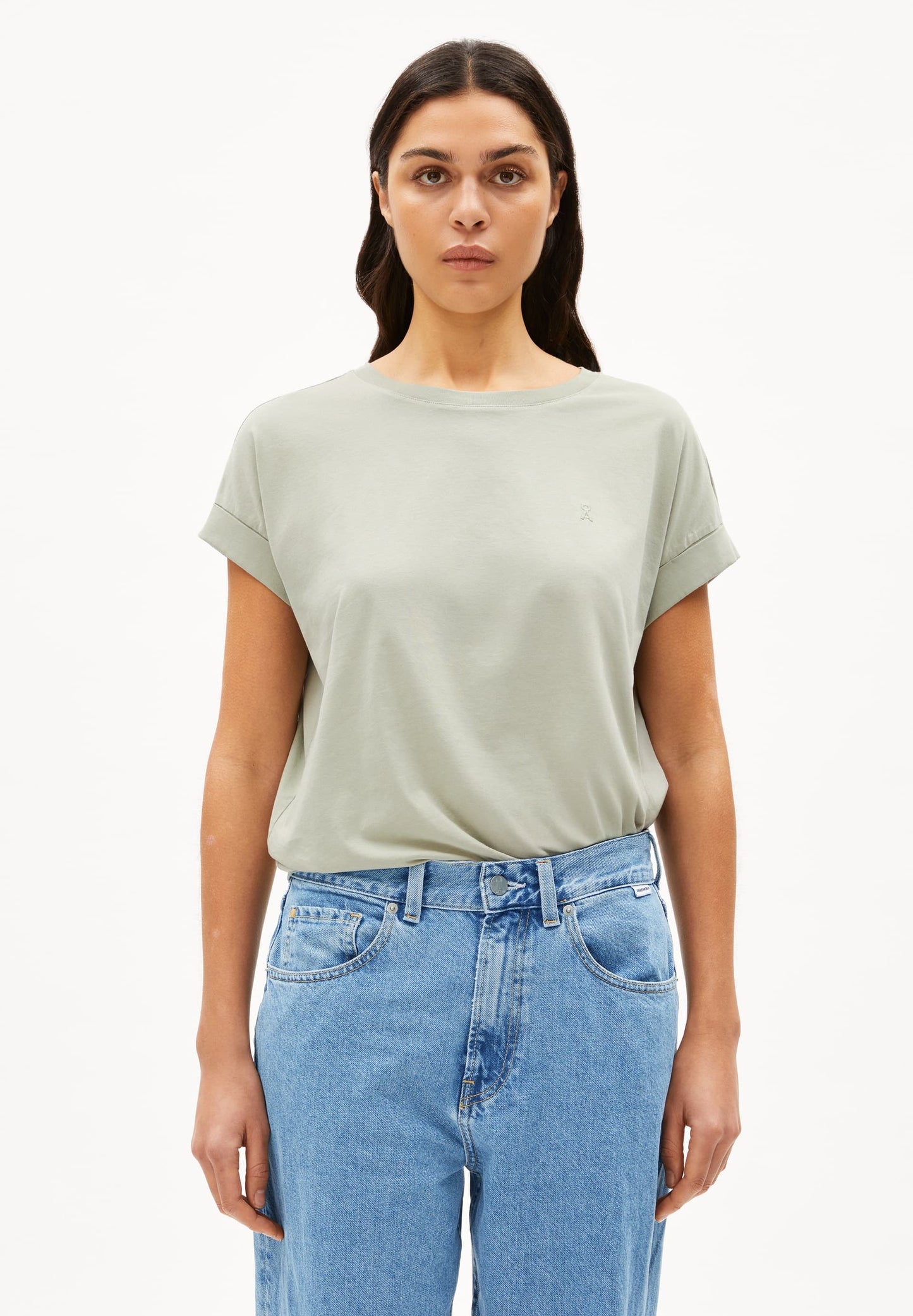 T-shirt en coton biologique | vert "Idaara - seagreen"