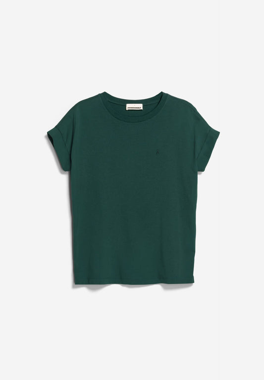 T-shirt en coton bio | vert "idaara teal stone"