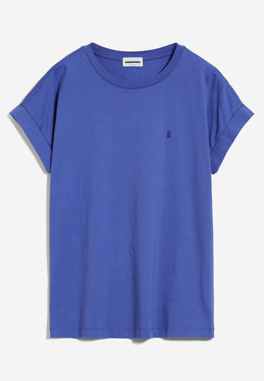 T-shirt violet en coton bio - idaara vibrant violet