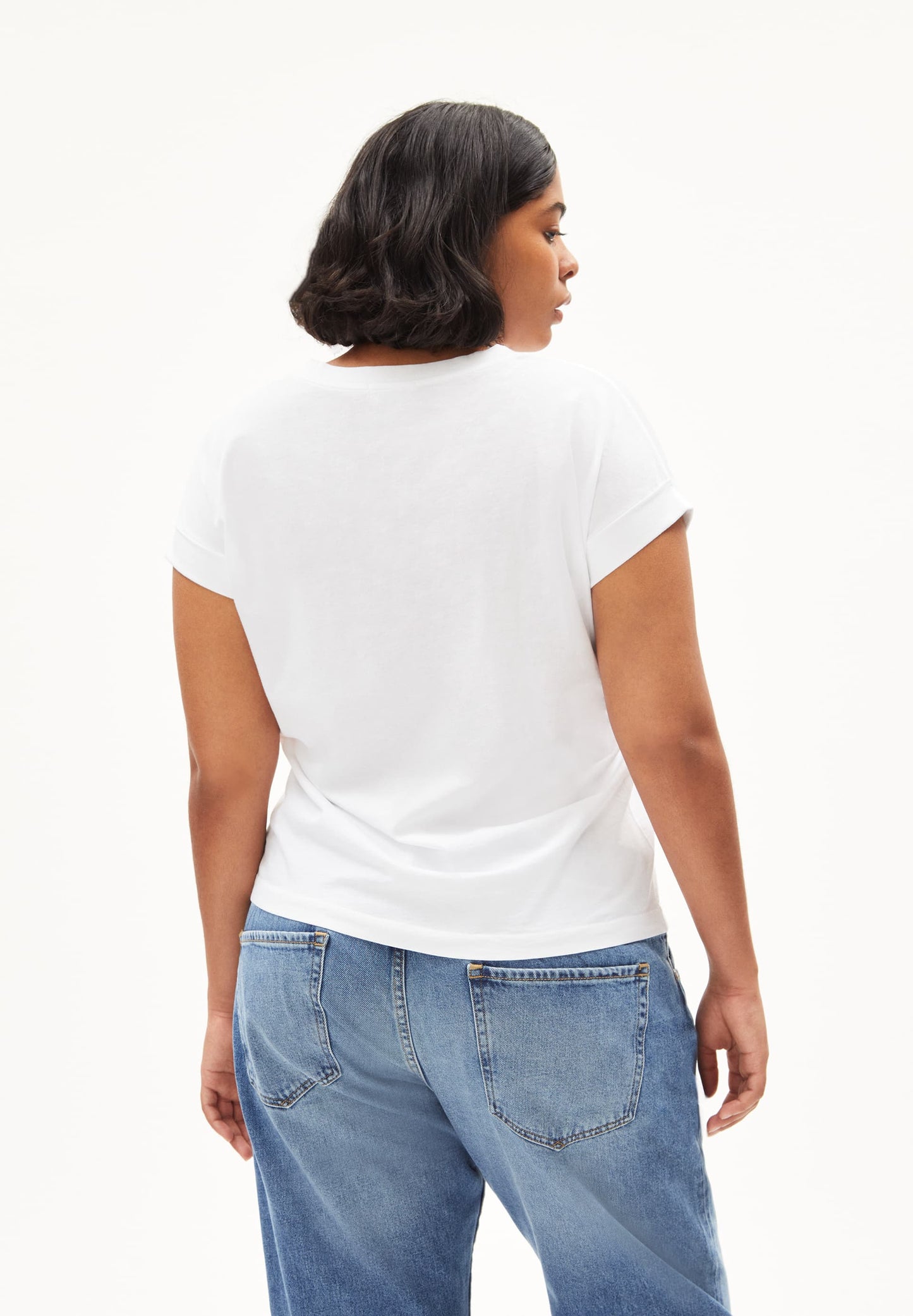 T-shirt en coton bio | blanc "idaara white"