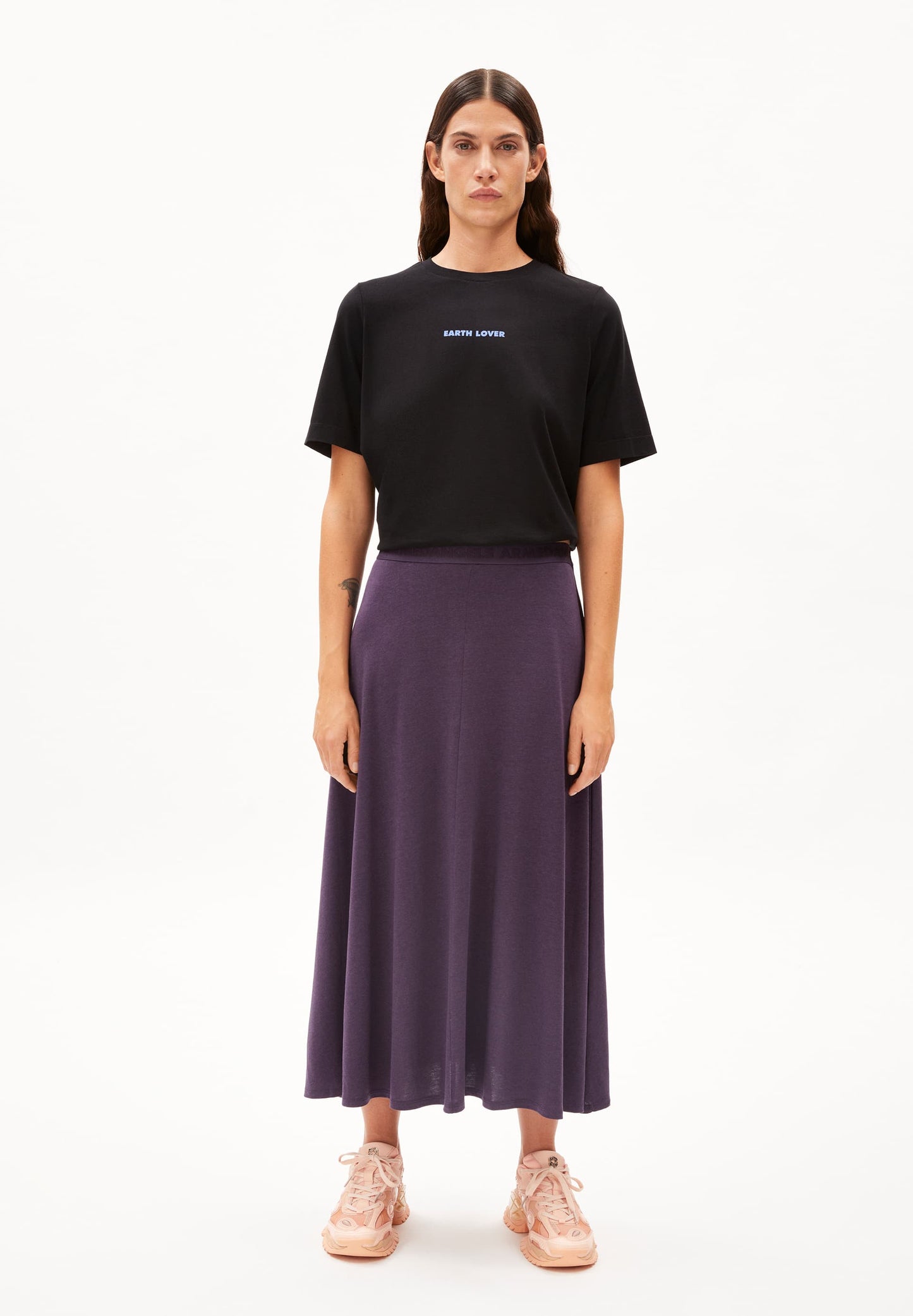 Jupe longue en tencel | violet "ileniaa laraa blue ash"