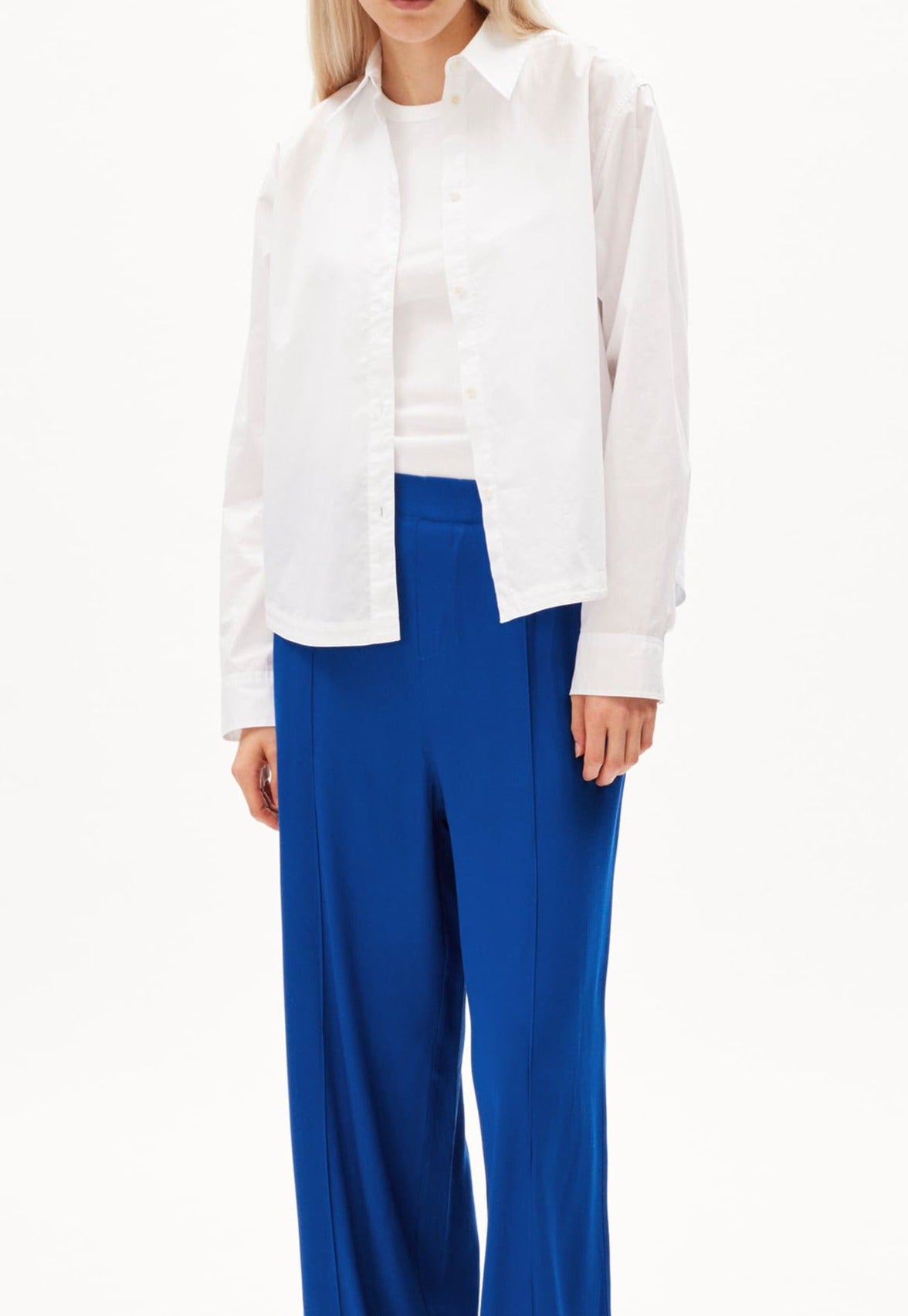 Chemise en coton bio | blanc "ilmaani white"