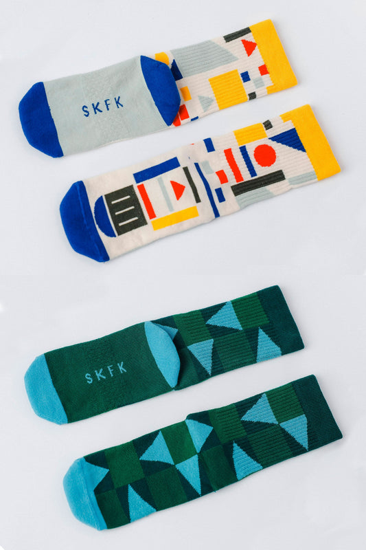 Pack de 2 paires de chaussettes en coton bio | multicolore