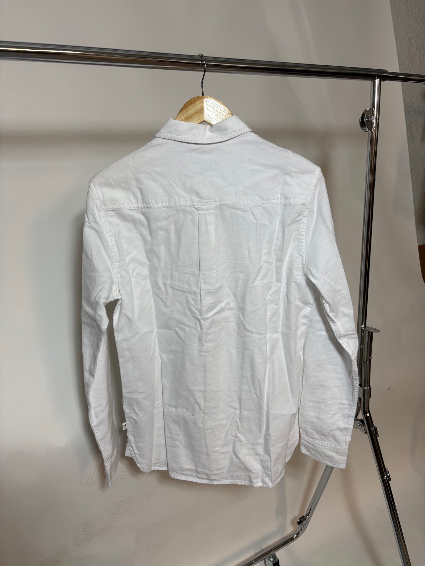 Chemise en coton biologique | blanc 'regular fit light twill shirt egret'