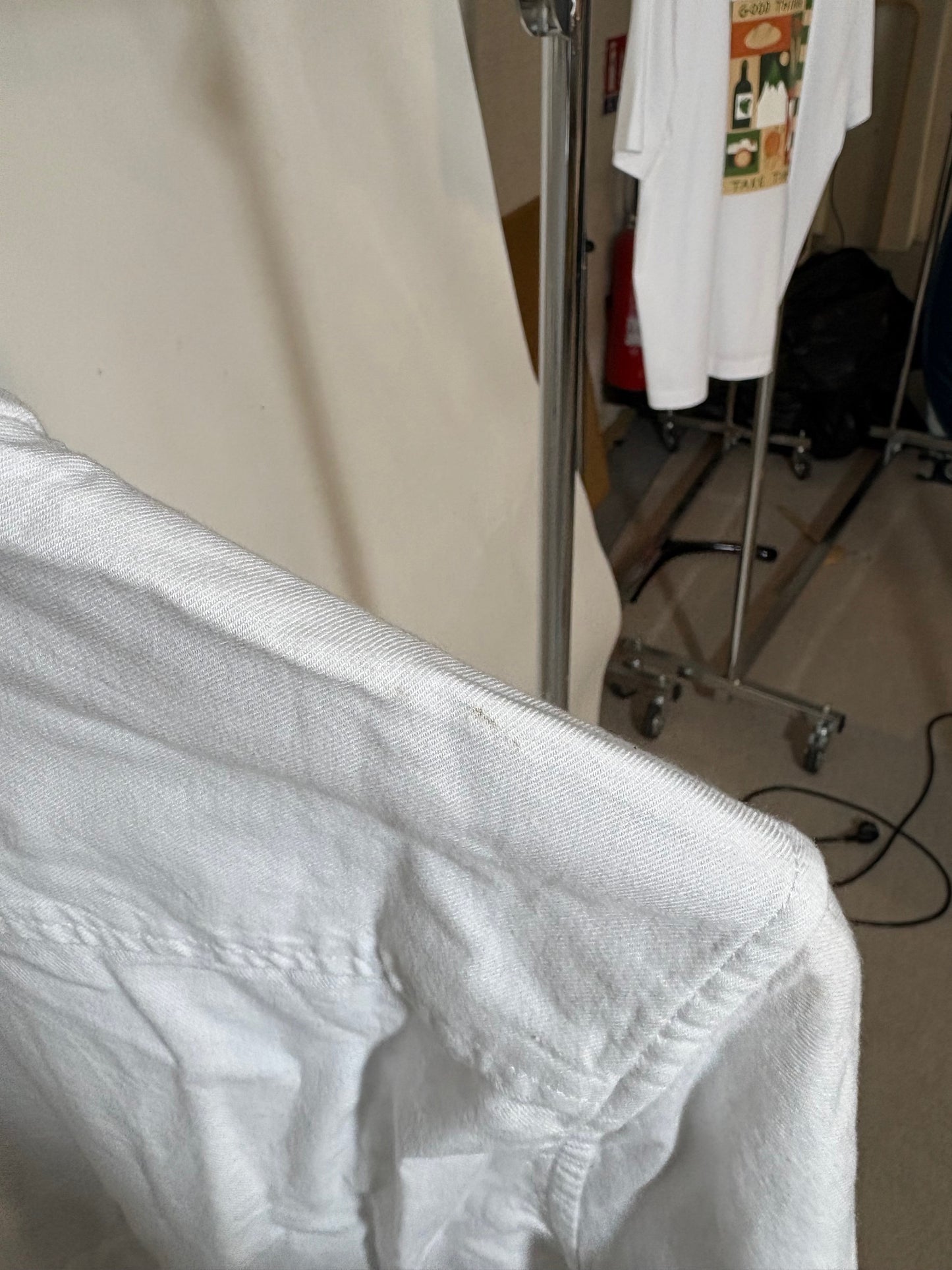 Chemise en coton biologique | blanc 'regular fit light twill shirt egret'