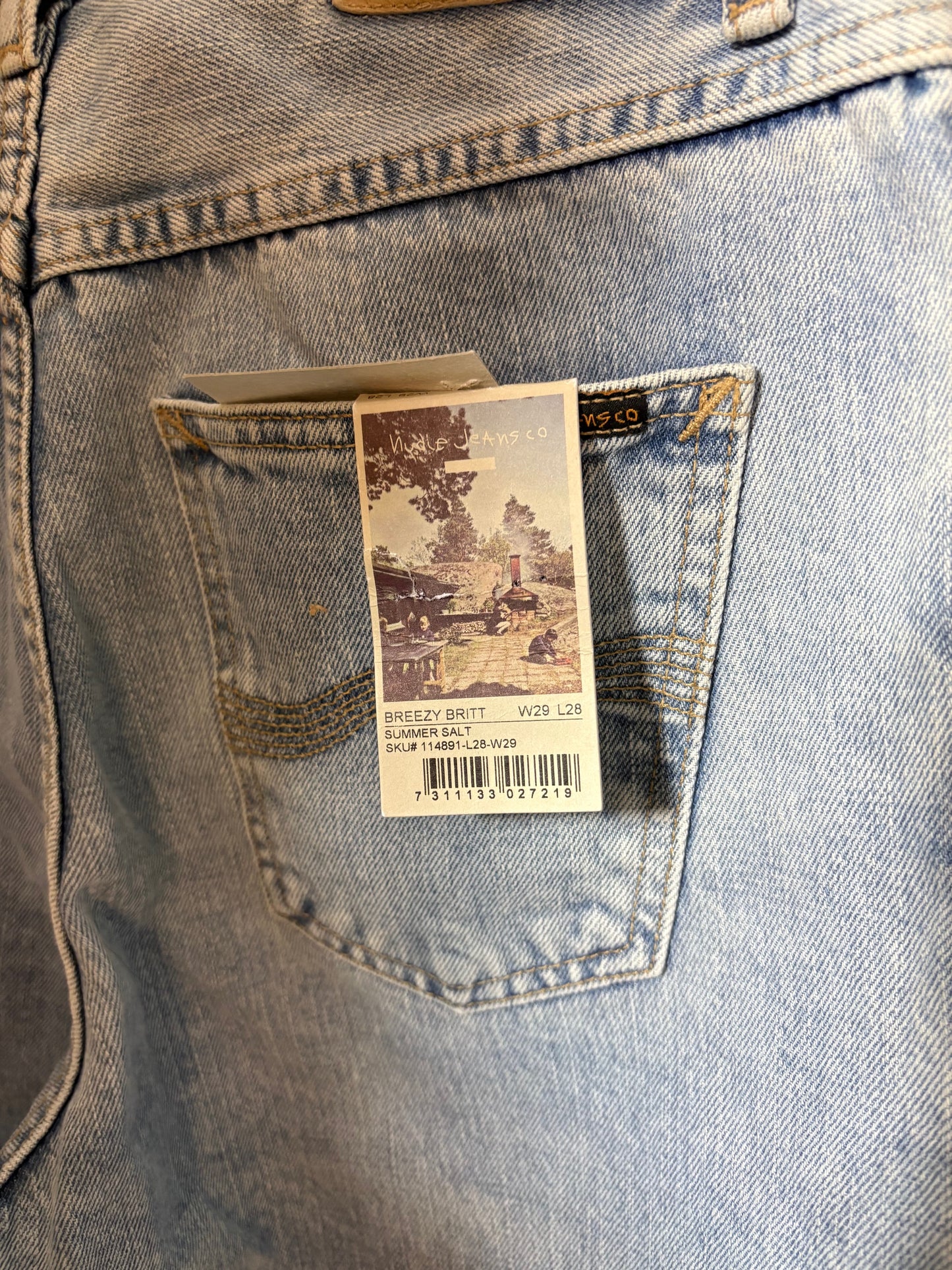 Jean mom en coton bio | bleu clair 'breezy britt summer salt'