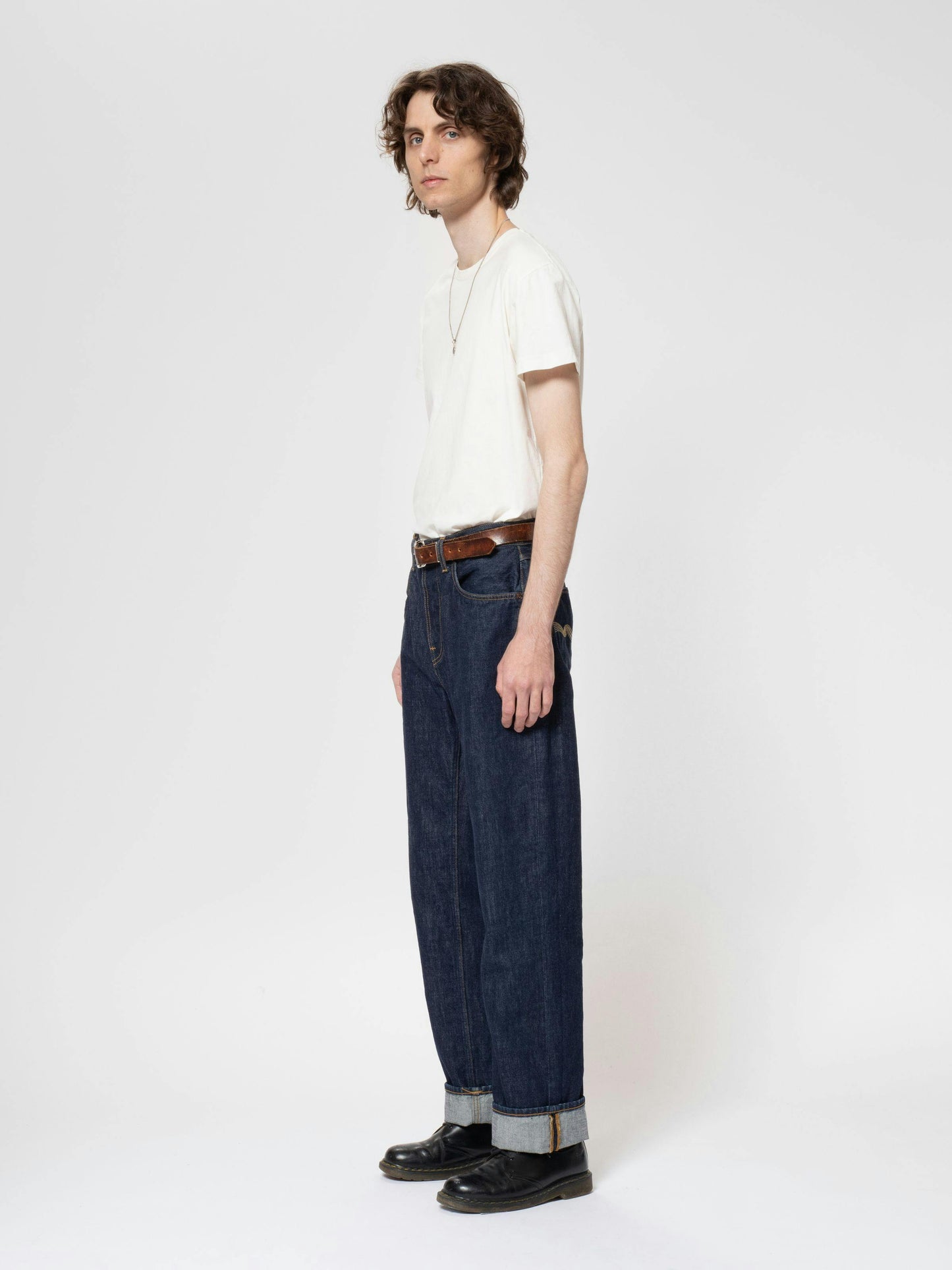 Jean ample en coton bio | bleu "tuff tony one wash one wash"