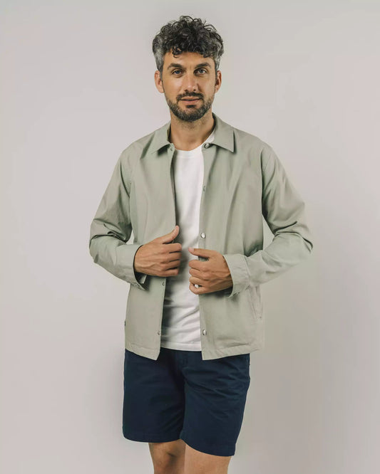 Veste verte en coton bio - ponza ribstop jacket kakhi green