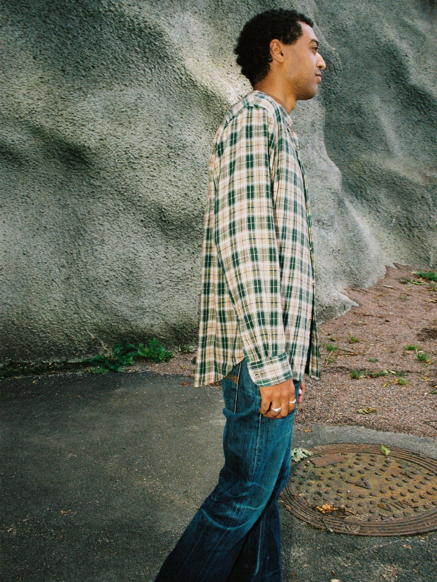 Chemise en coton biologique et lin | vert "julian farmers check shirt - racing green"