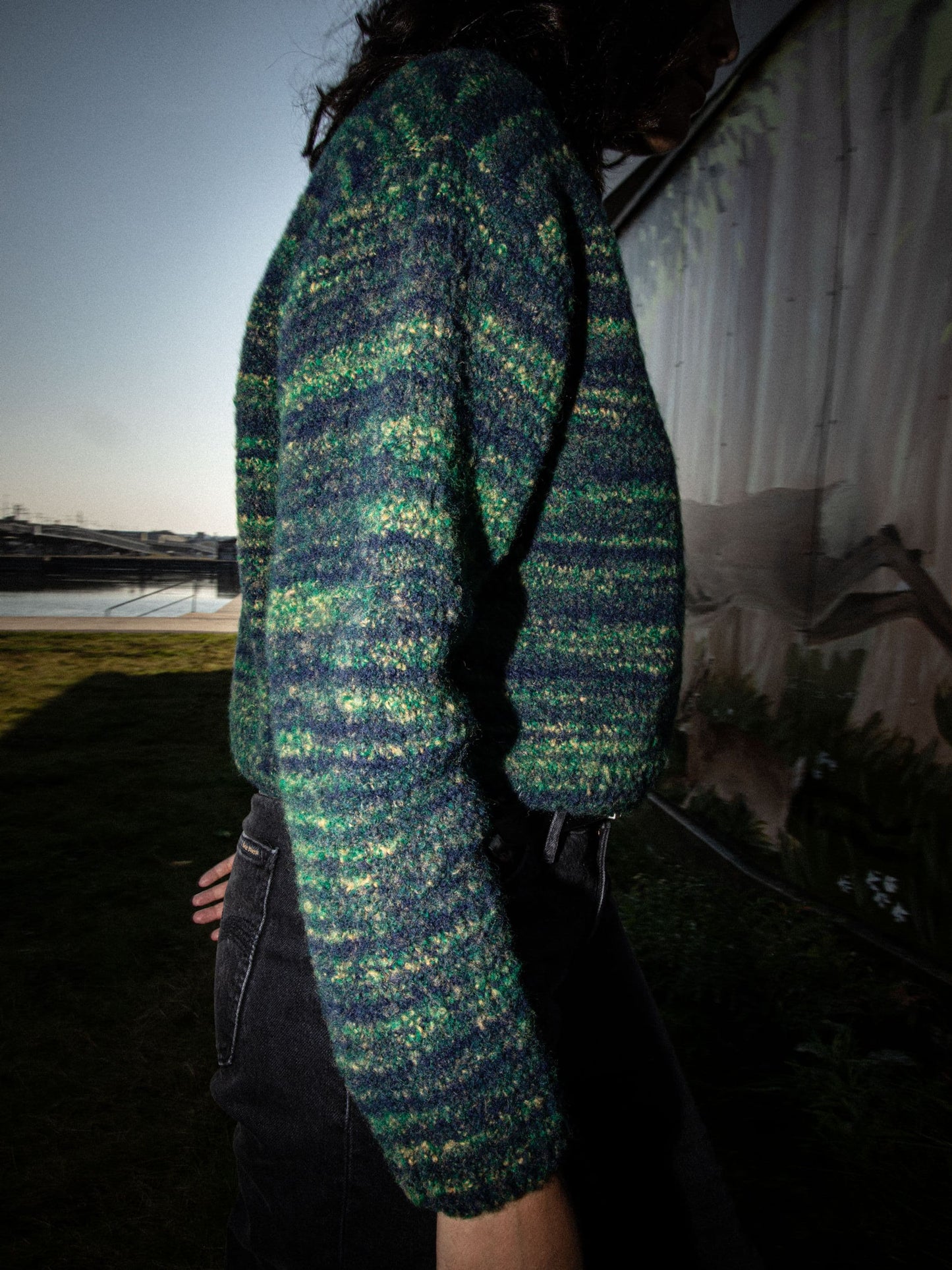 Pull en laine certifiée | vert "nanna boucle sweater - multi"