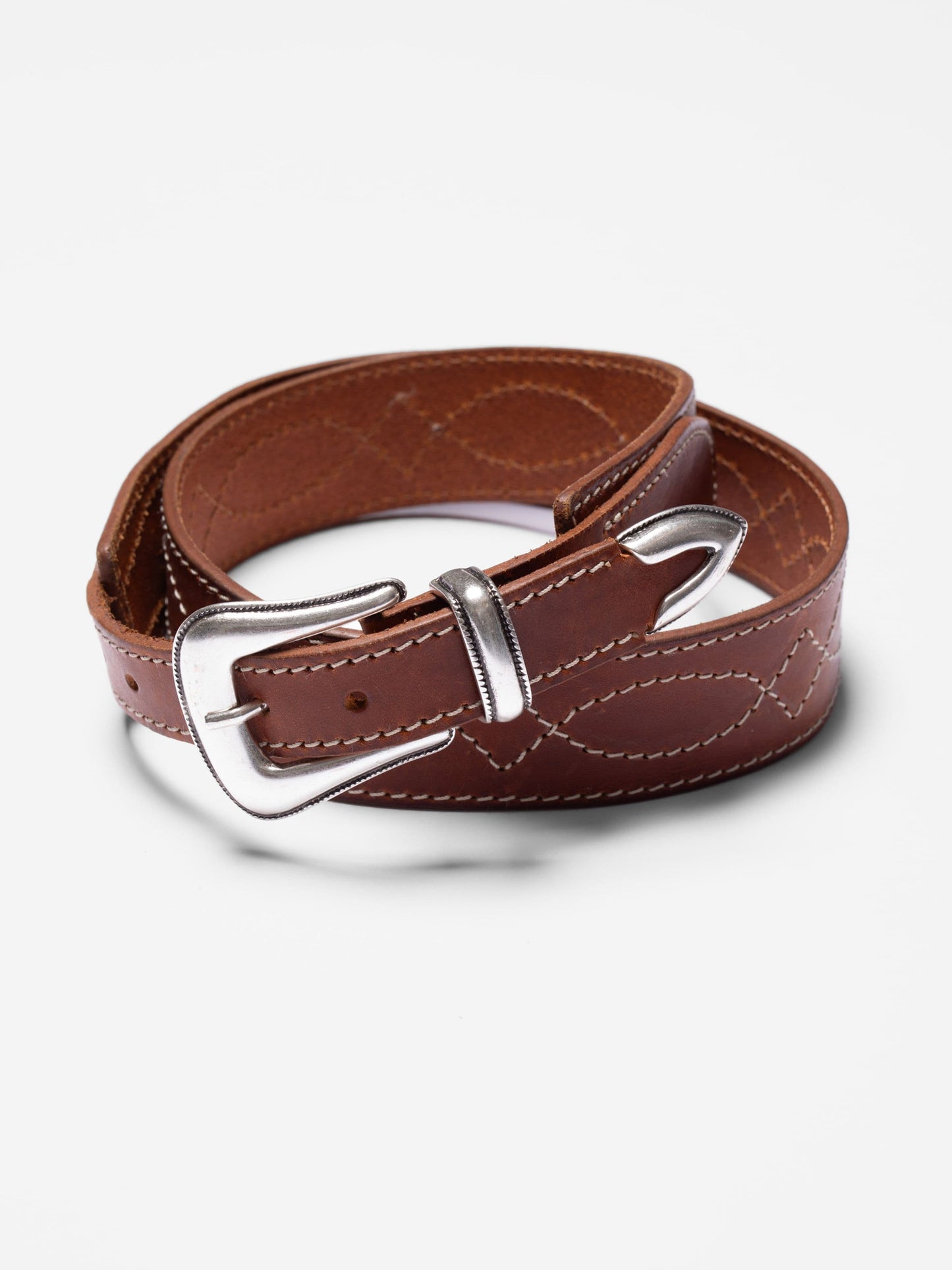 Ceinture en cuir tannage végétal | camel "Western ranch belt - toffee brown"