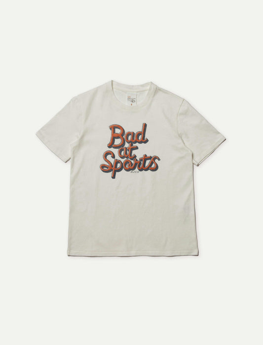 T-shirt imprimé en coton bio | blacn "joni bad at sport t-shirt offwhite"
