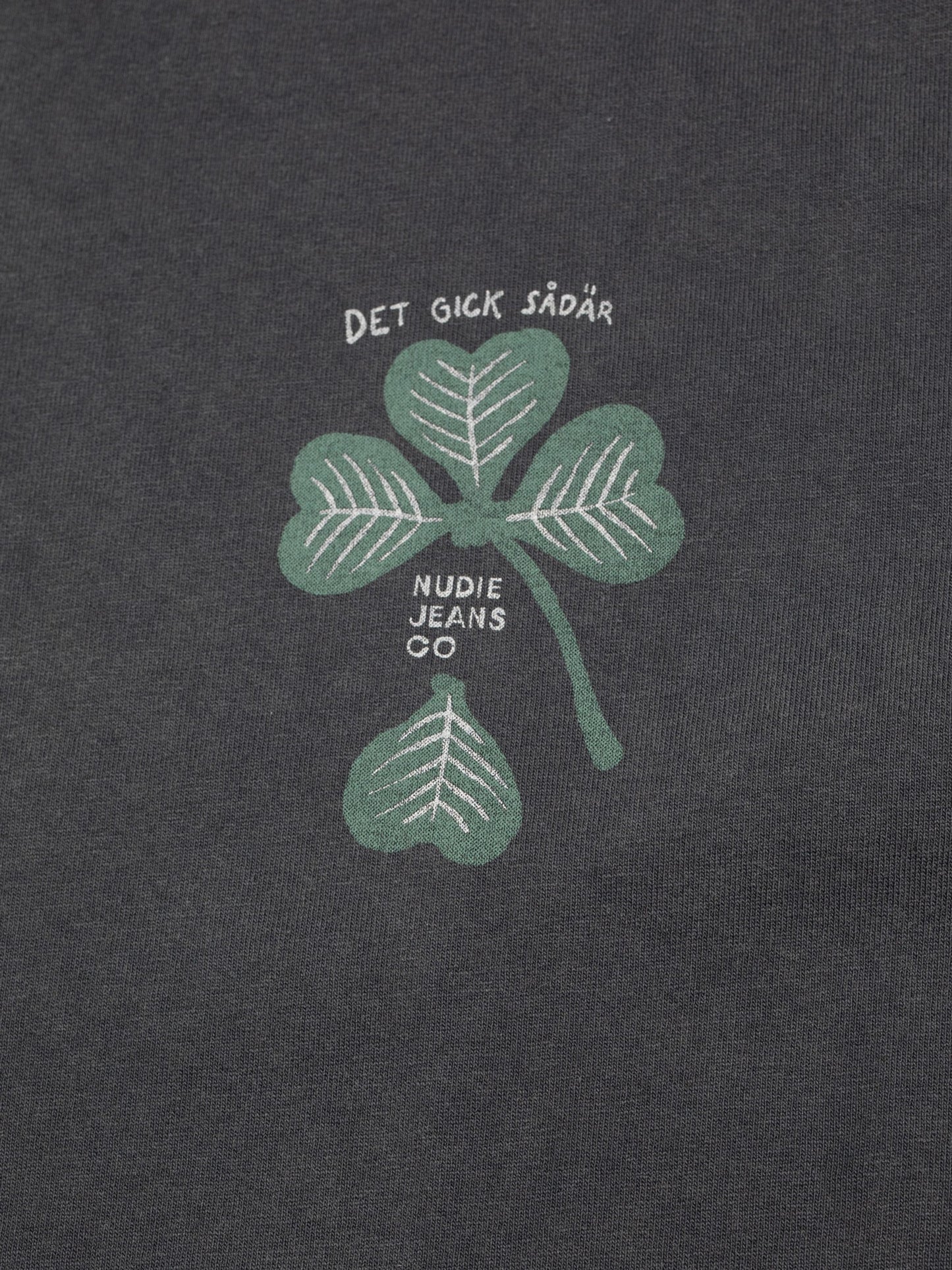 T-shirt imprimé en coton bio | gris "Roy lost leaf t-shirt - antracite"