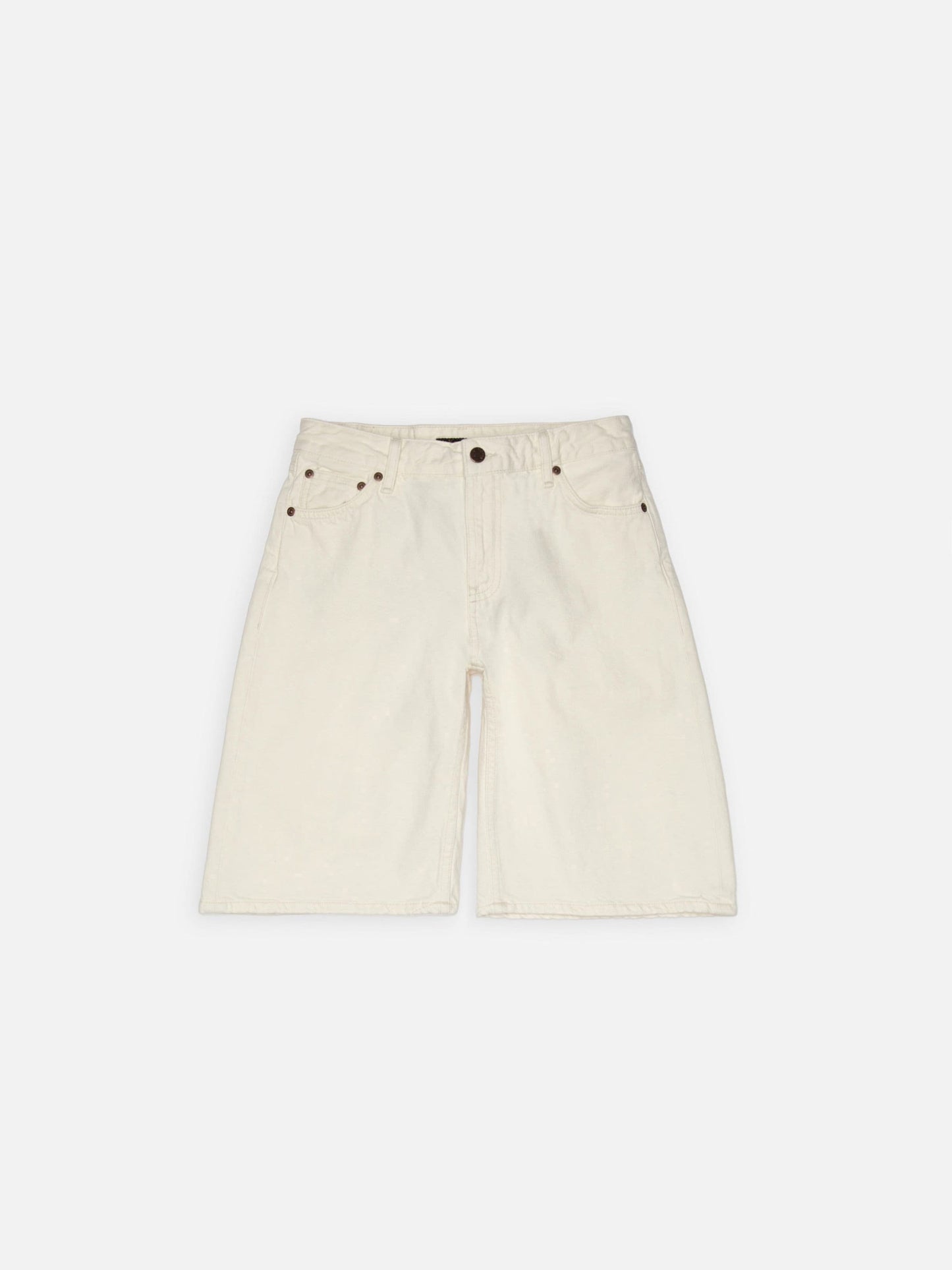 Short bermuda en coton biologique | beige "Meja denim shorts ivory"