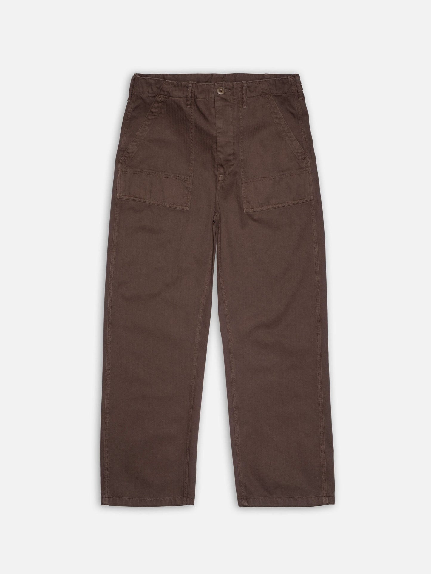 Pantalon ample en coton bio | marron "tuff tony fatigue pants walnut"