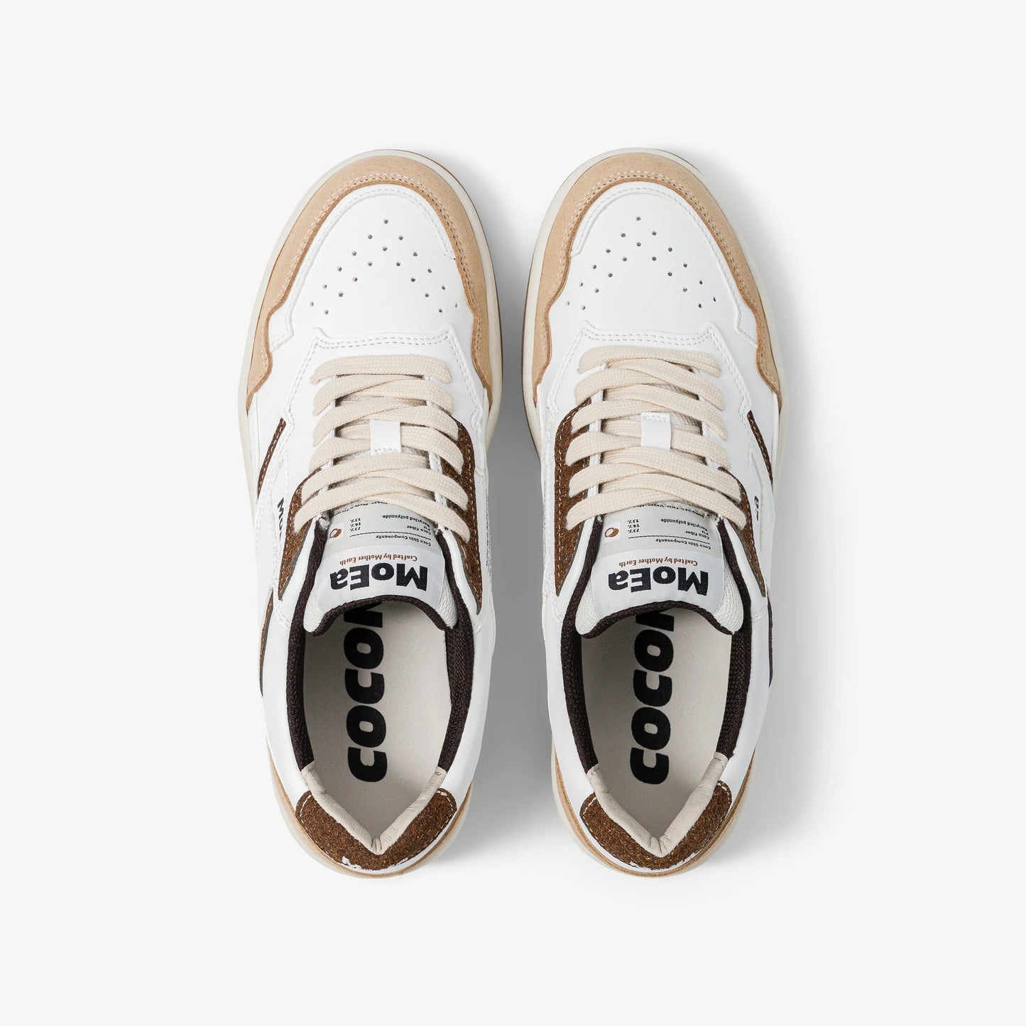 Baskets vegan | multicolor "gen1 - coco white & brown suede"