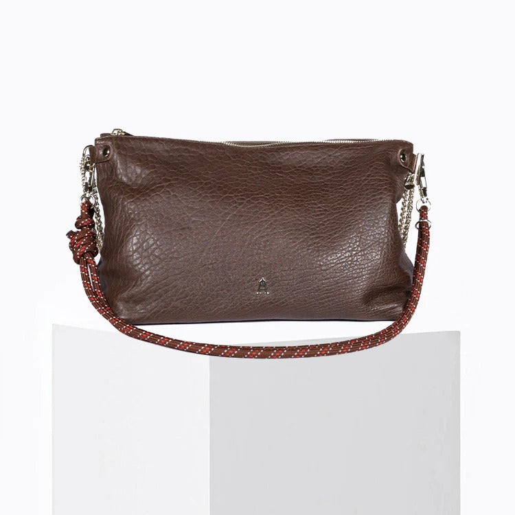 Sac à main cuir tannage végétal | marron "mallow - brun h25"