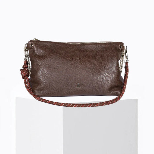 Sac à main cuir tannage végétal | marron "mallow - brun h25"