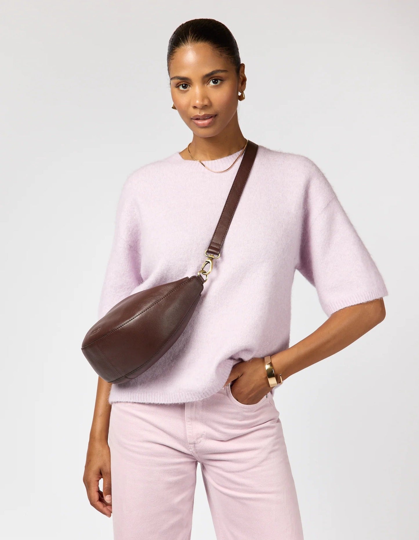 sac en cuir certifié | marron grainé "Leo - Chocolate Soft Grain"
