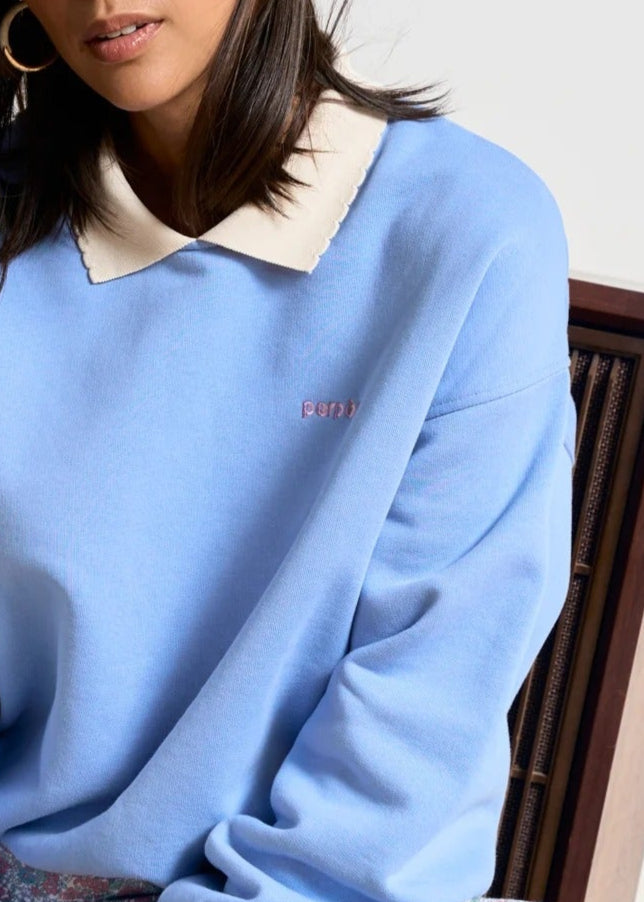 Sweat en coton bio | bleu "geri"